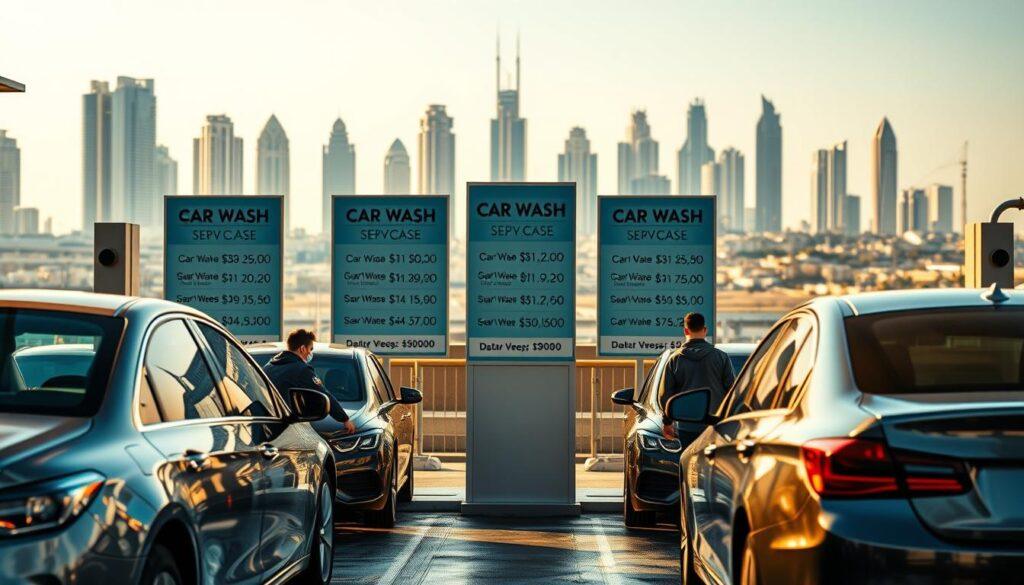 Car wash price comparison in Dubai